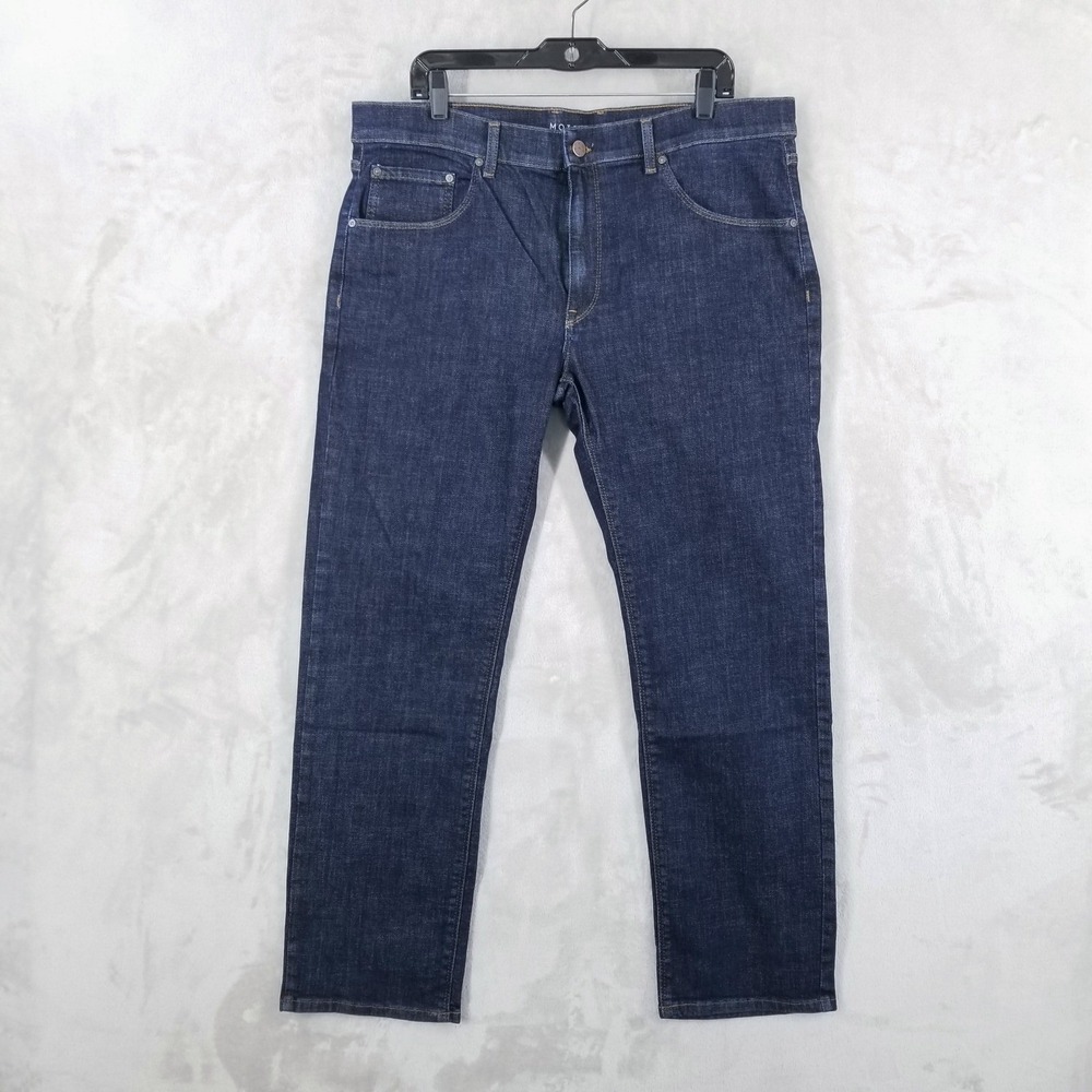 Mott‎ and Bow Wooster Jeans Mens 38x30 Slim Fit Stone Dark Wash Denim Cotton